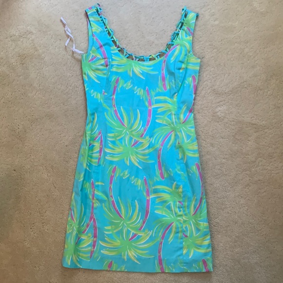 blue and green lilly pulitzer dress Nelly Stretch Midi Dress main image 1